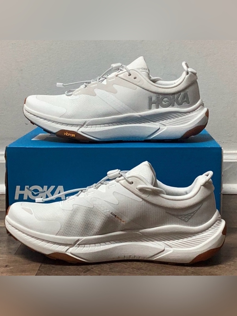 Hoka 🔥 Transport Running Shoe White 1123153 WWH Men’s Size 9.5 10.5